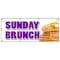 Signmission SUNDAY BRUNCH BANNER SIGN breakfast lunch champagne buffet egg benedict B-96 Sunday Brunch - alternate 1